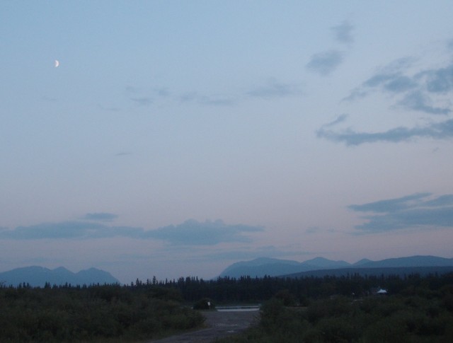 Moon over Tagish YT.
